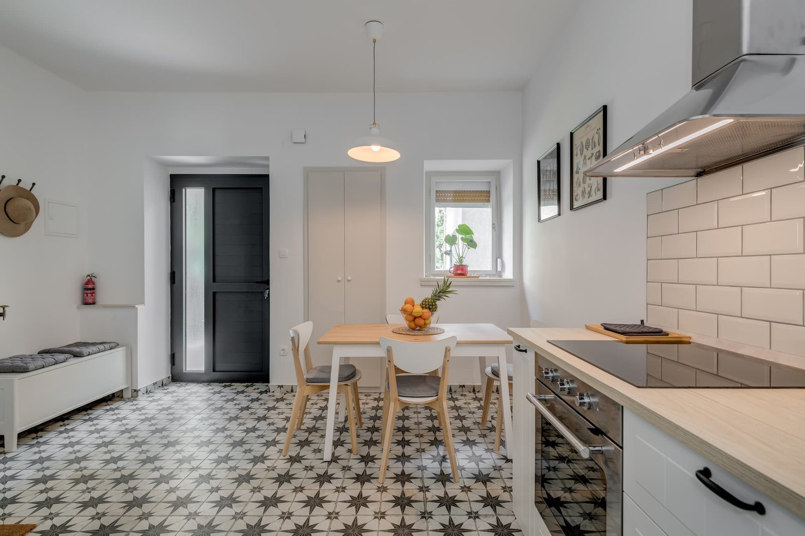 Generous kitchen prep space
