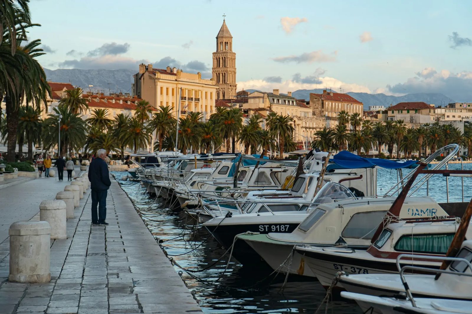 Riva promenade in Split — golden hour